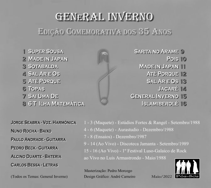 Verso CD comemorarivo de 35 anos (2022)
