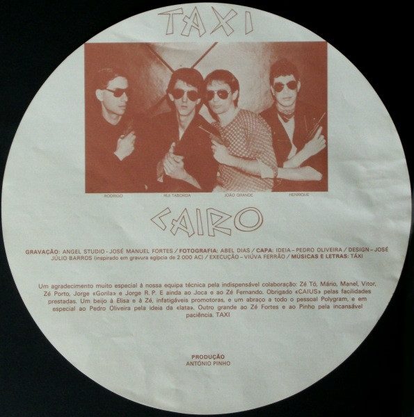 Interior do álbum "Cairo" ( Polydor, 1982)