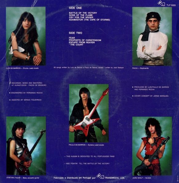 Contra-capa do álbum "Tarantula" (1987)